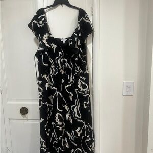 Nine West Black and White Patterned Women's Dress - with tag never worn
